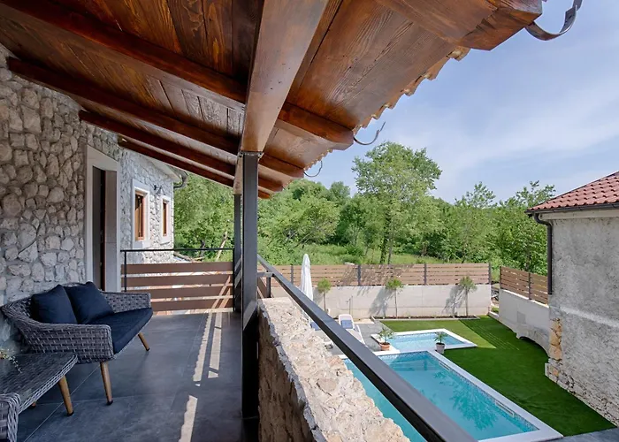Luxury With Pool, Large Garden In The Countryside - By Traveler Tourist Agency Krk- Id 2204 فيلة Tribalj (Primorsko-Goranska)