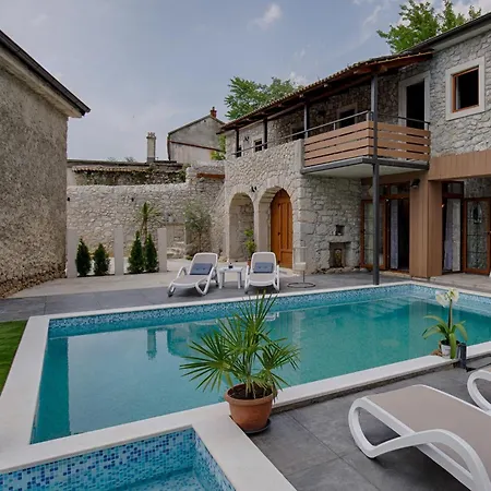 Luxury With Pool, Large Garden In The Countryside - By Traveler Tourist Agency Krk- Id 2204 Tribalj